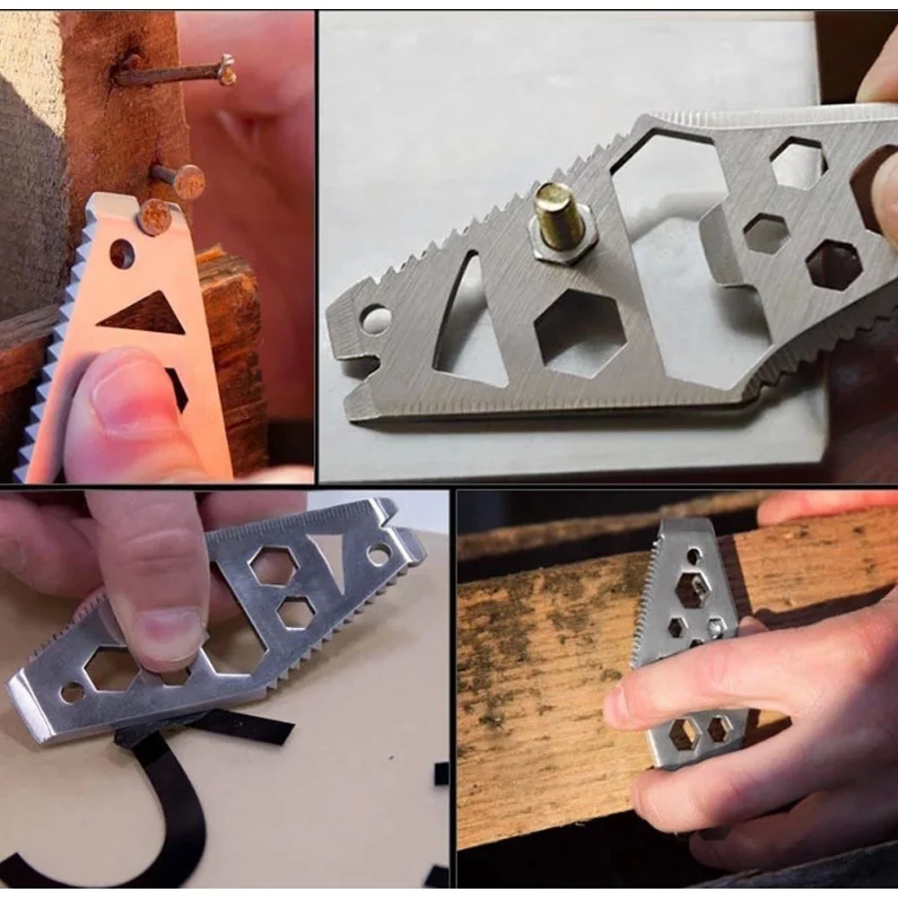 

Outdoor Camping Tools Bottle Opener Saw Hexagon Wrench Scraper Key Tool