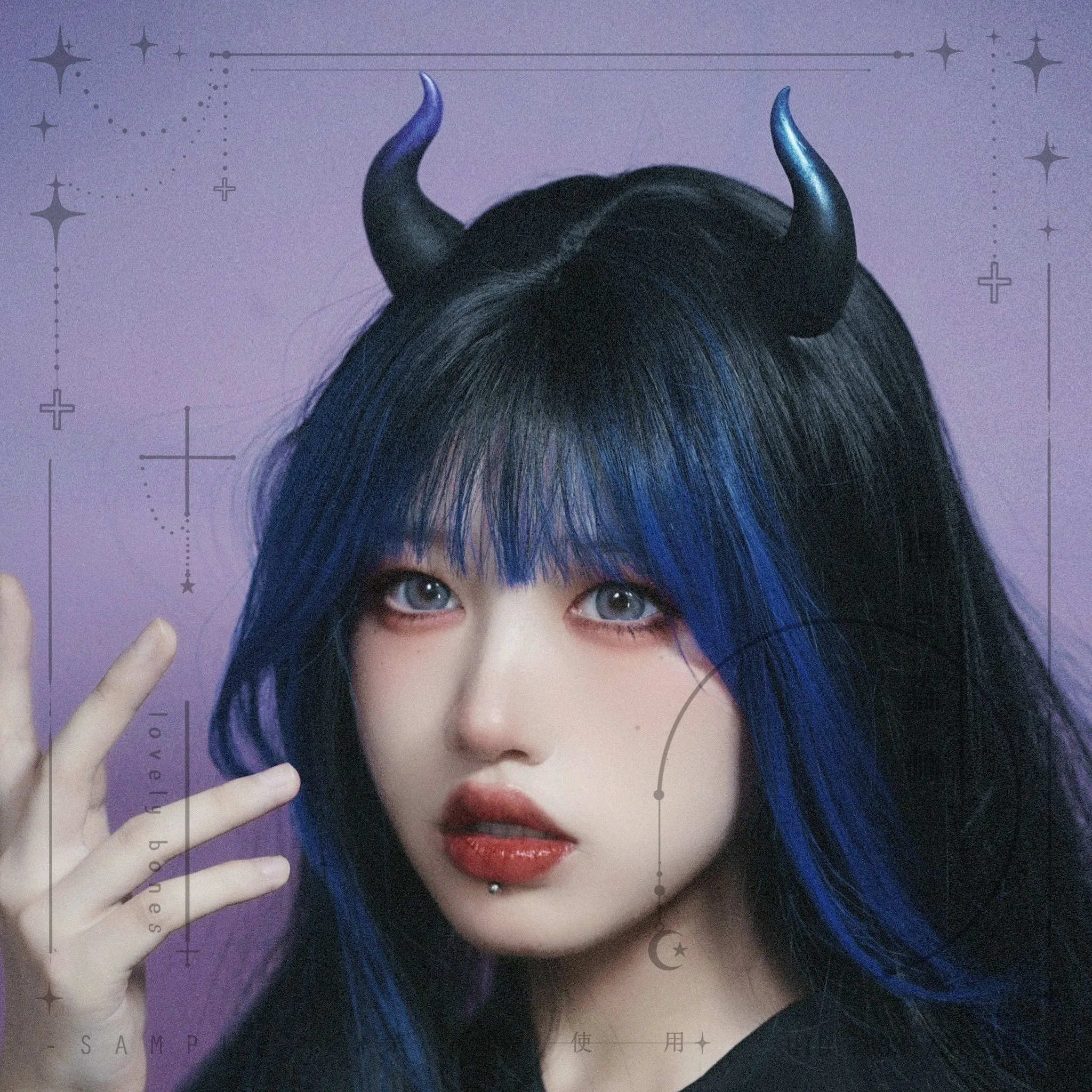 Косплей дьявол готика бык раньше для Хэллоуина Шпилька волос королева головной