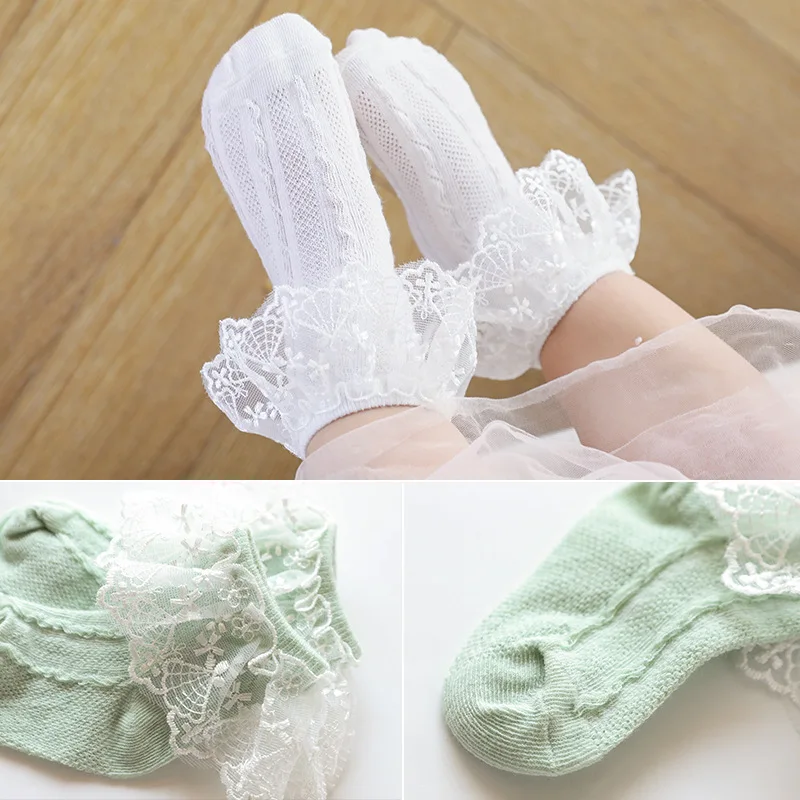 AiKway Newborn Baby Socks Lace Mesh Princess Girl Children Thin Cotton Clothing |