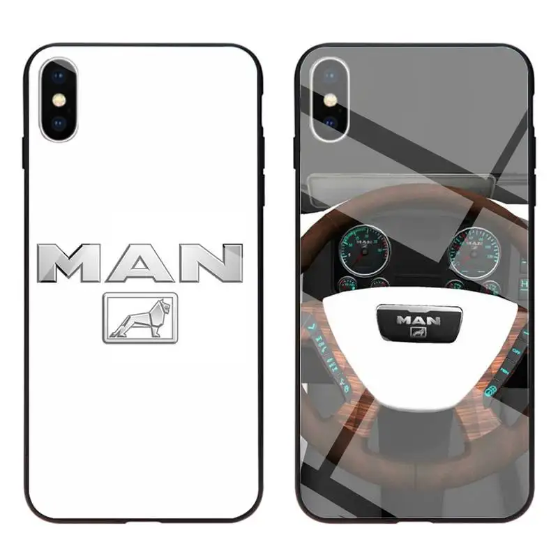 

USAKPGRT Luxury man trucks Phone Case Tempered Glass For iPhone 12 pro max mini 11 Pro XR XS MAX 8 X 7 6S 6 Plus SE 2020 case