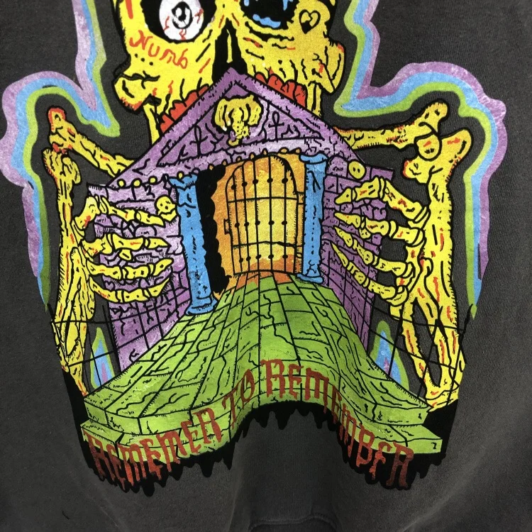 

19FW Thick XXXTentacion HOLD THE GATE Kanye West Hoodie Hooded Men Women Embroidery Thick Washed Do Old Kanye West Pullover