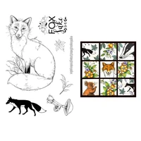 fox stamps set diy card scrapbook diary decoration embossing template handmade 2021 new arrival no cut dies