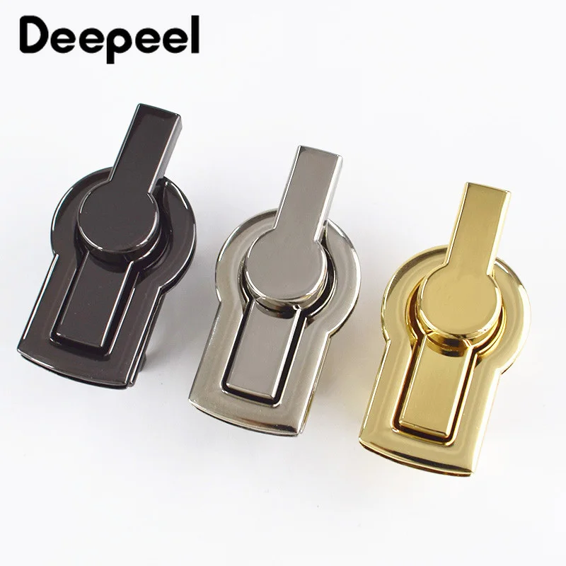 

Deepeel2/4pcs Women Twist Turn Locks Metal Bag Clasps Closure Lock Purse Handbag Bag Replacement DIY Hardware Accessories BF111