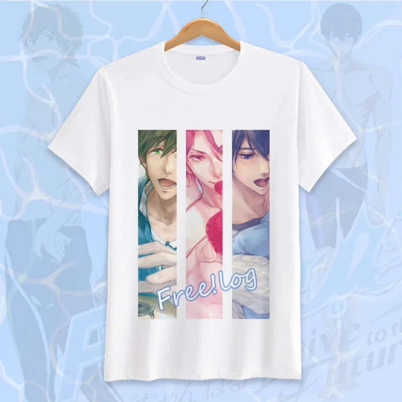 Японское аниме бесплатно! Мужская футболка для косплея плавательного клуба Nanase