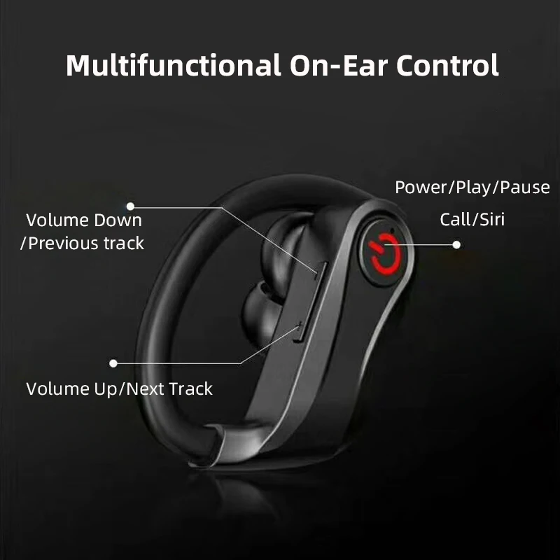 Arikasen настоящие беспроводные наушники bluetooth 5,0 наушники TWS спортивные наушники 3D стерео звук с микрофоном и чехол для зарядки