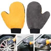 car washing gloves soft coral fleece gloves microfiber clean window door velvet water absorption glove car body washing supplies