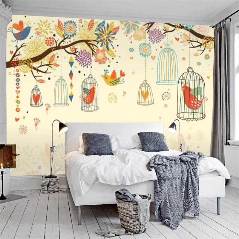 Большие 3D обои на заказ Объемные фон для спальни в современном стиле