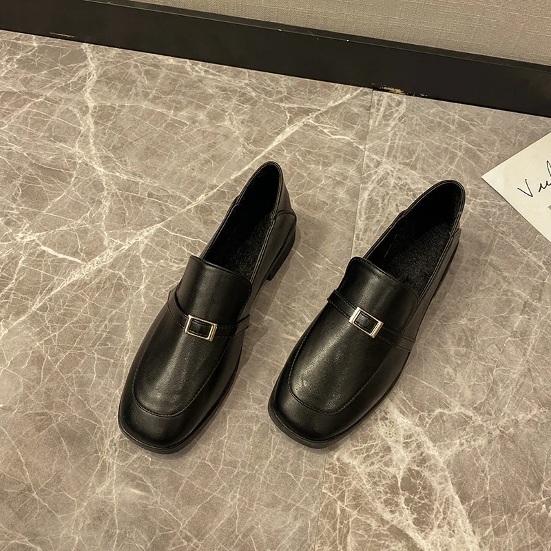 

2020 Fashion Soft Leather Round Head Women Casual Flats Ladies Side Zipper Flat Oxford Shoes New Single Ladies Shoes Woman