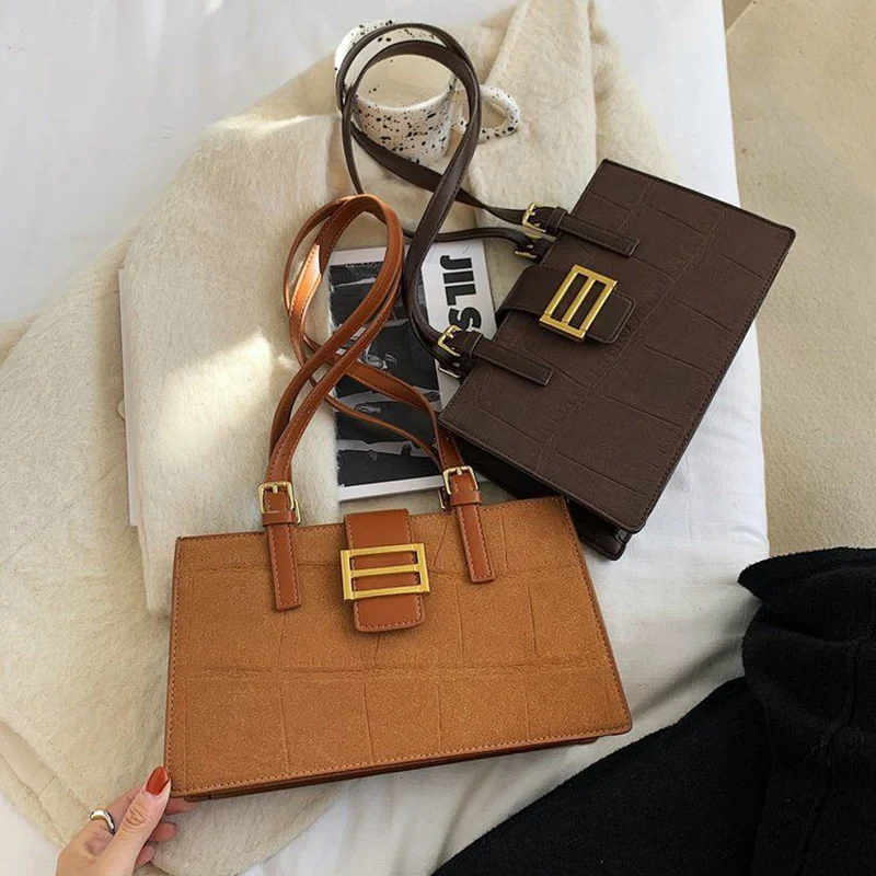 

Crossbody Bag Women Handbags Shoulder Bag Underarm Retro Tote Bags Fashion Large Capacity All-match Zipper PU Leather New Trendy