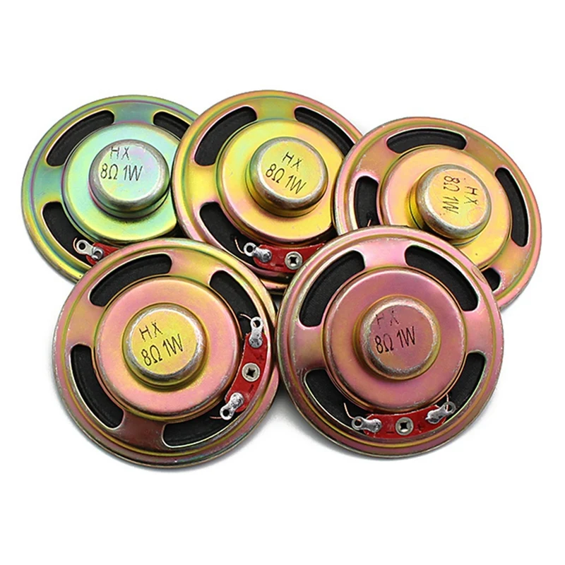 

5Pcs Ultra-Thin 1W 8R Acoustic Loudspeaker 8 Ohm 1W 5CM Speaker Diameter50MM Speakers for Arduino DIY Electronic Part