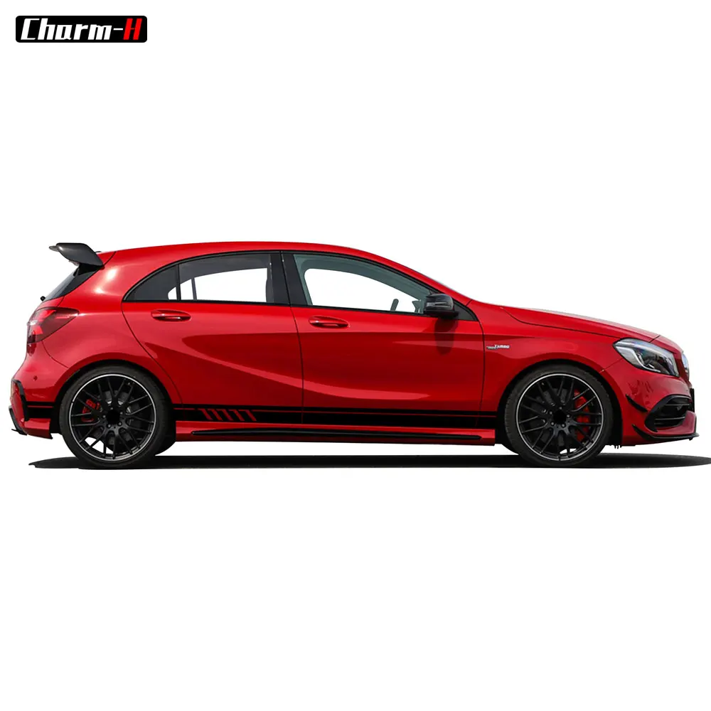 2 шт. для Mercedes Benz W176 A Class A45 AMG A180 A200 A250 Edition 1 Боковая гоночная полоска наклейки