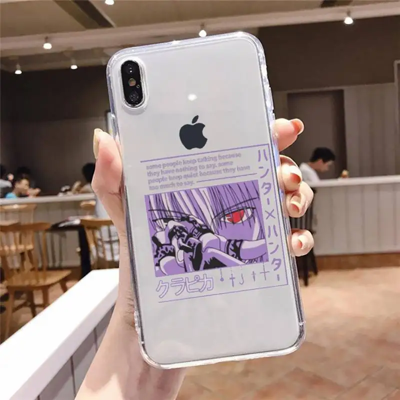 

Hunter X Killua Zoldyck Anime Phone Case Transparent soft For iphone 5 5s 5c se 6 6s 7 8 11 12 plus mini x xs xr pro max