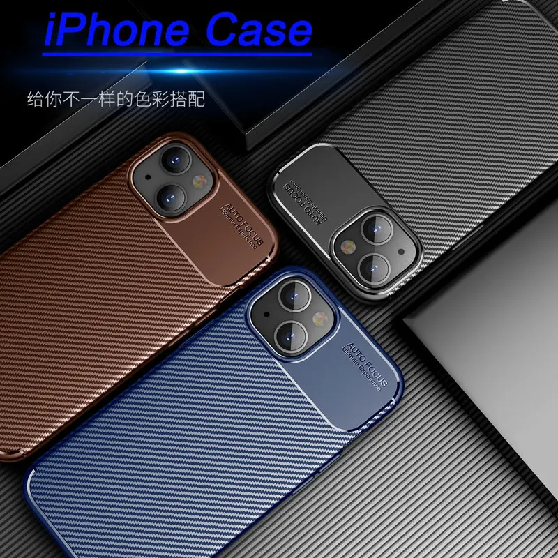

For iPhone 13 Phone Case Shockproof Armor Matte Case For iPhone 12 Pro Max iPhone 11 XR X XS Mini 7 8 Silicone Bumper Clear Hard