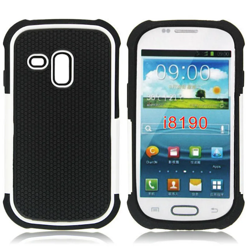 Зернистый пластиковый чехол Amor для samsung Galaxy S3 mini i8190 Противоударная задняя крышка - Цвет: Белый