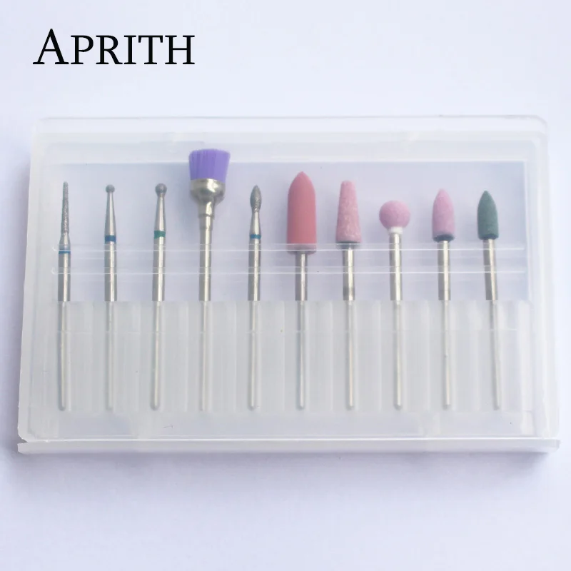 10 шт. набор сверл для маникюра и педикюра|Принадлежности дизайна ногтей| |