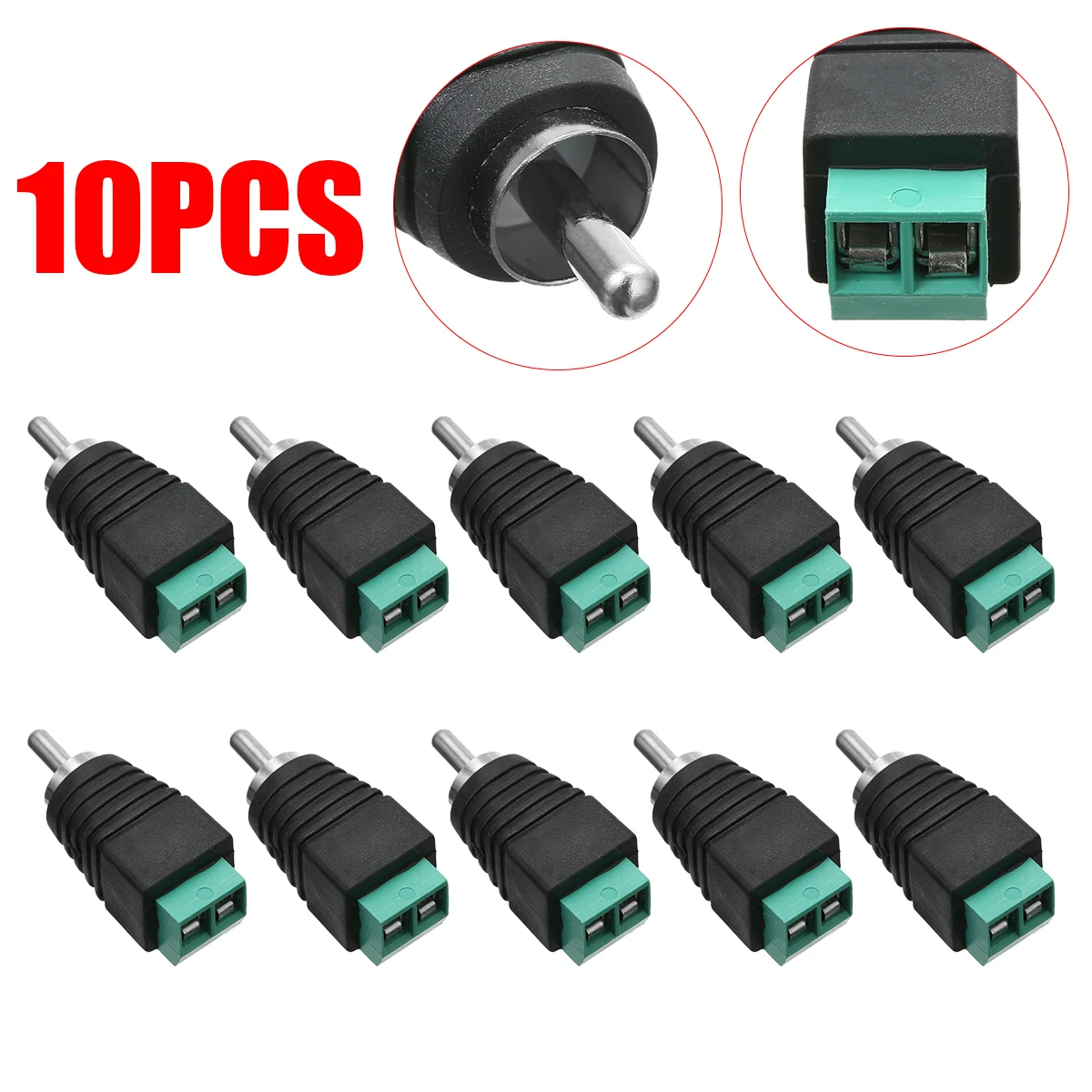 Новое поступление 10 шт. Phono колонка, проводной кабель для аудио разъем RCA Профессиональный RCA к клеммному блоку адаптер
