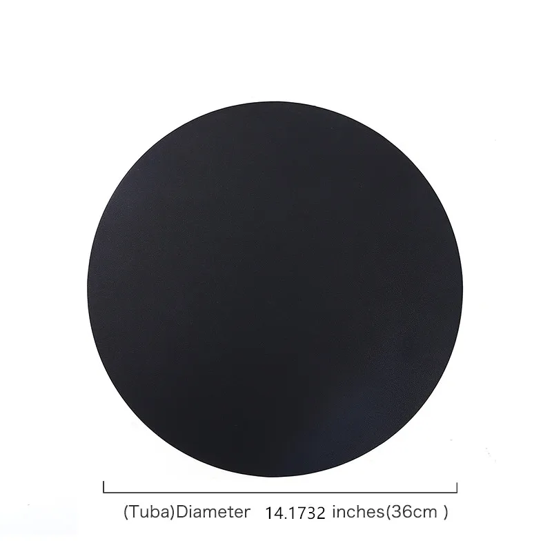 

PU Leather Placemat Round Non-Slip Heat Insulation Tableware Pad Modern Simple Waterproof Oilproof Home Dining Table Mat