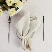 4pcs 40x40cm 100 linen napkinsnatural materialsoft durable table napkinfor dinning party wedding decoration