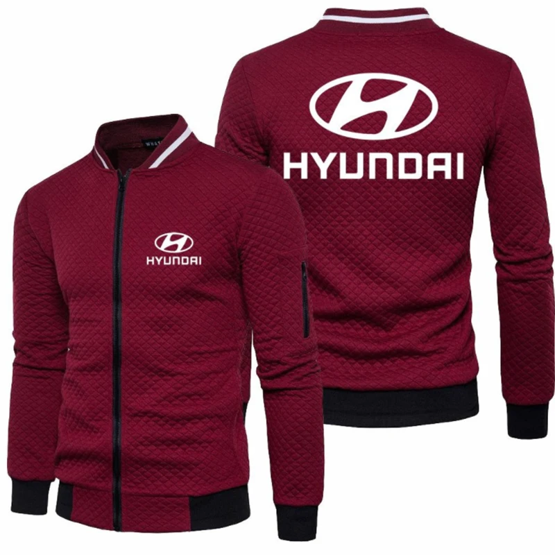 

Свитшот мужской с длинным рукавом, худи с принтом HYUNDAI, повседневная одежда на молнии, весна-осень