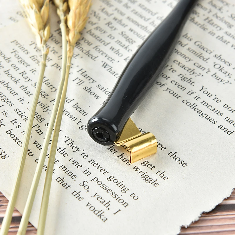 

1pcs Antique Dip Pen Oblique English Copperplate Script Calligraphy Pen Holder Calligraphy Pen