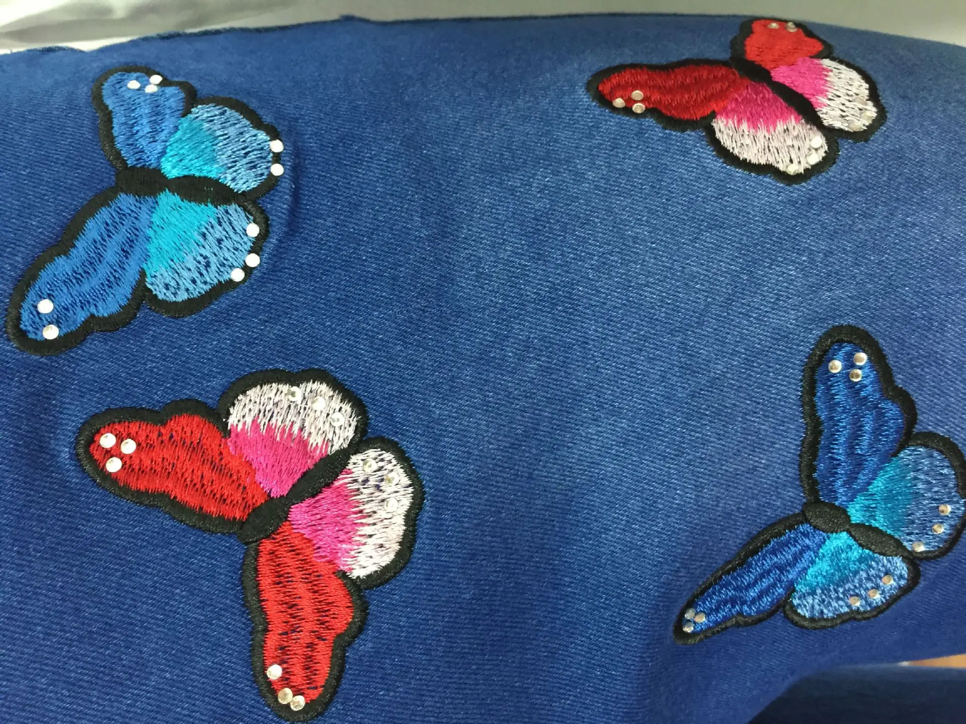 Синие джинсы с вышивкой Женские винтажные длинные расклешенные брюки высокой