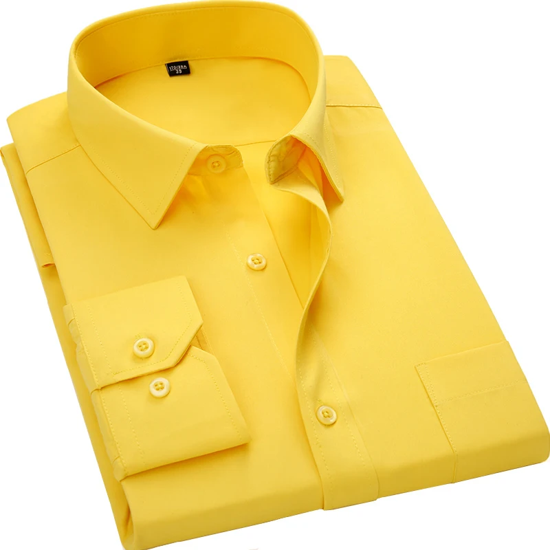 

2021 Long Sleeve Slim Men Dress Shirt Brand Fashion Designer For Male Clothing Fit Business Shirts