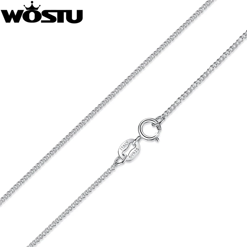 

Hot Sale 925 Sterling Silver Link Chains Necklaces Fit For Pendant Charm For Women Men Luxury S925 Jewelry Gift CQA006