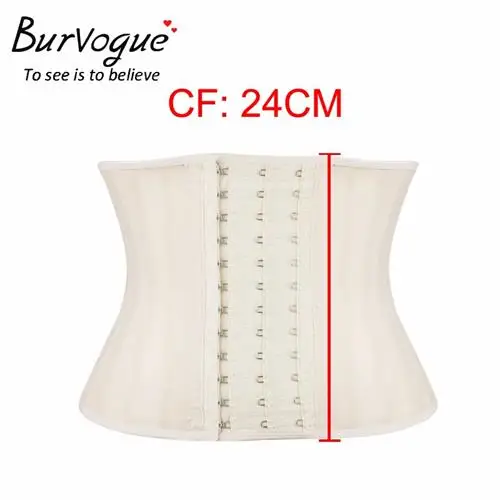 Женские корсеты Burvogue, большие размеры 25, короткий торс со стальными косточками, латексные корсеты для талии, корсеты для похудения, корсеты под грудью и бюстье - Цвет: Skin