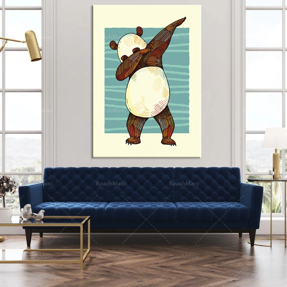 Офисная печать котировки художественный плакат Dabbing панда офисное украшение