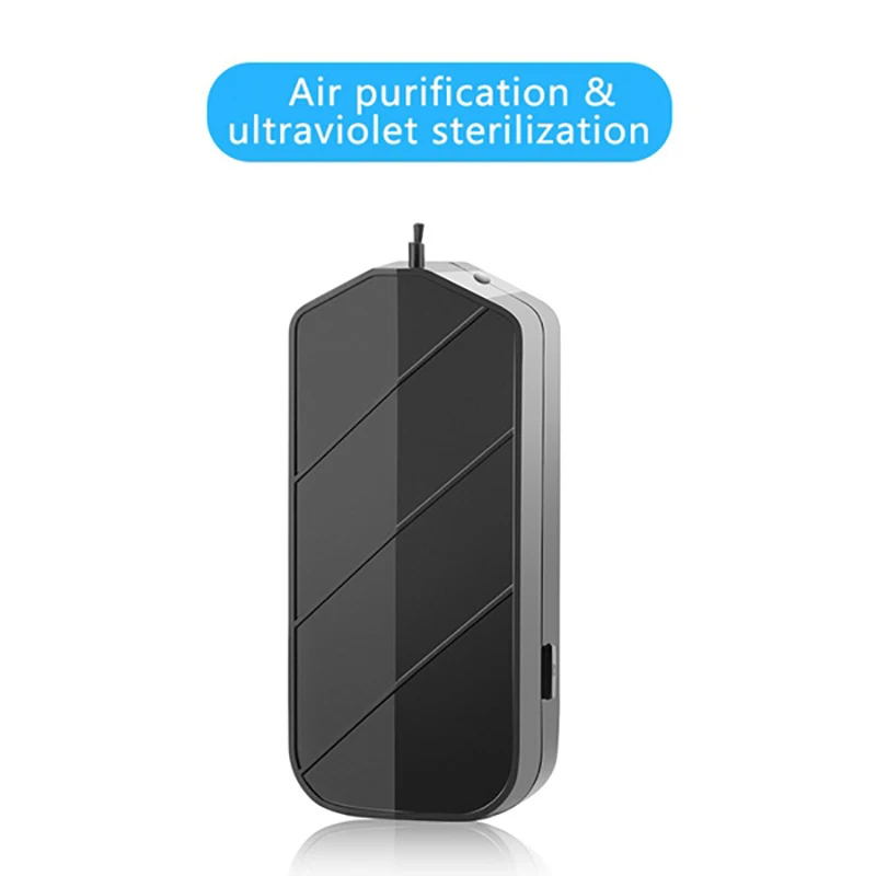 

2 Pack Personal Wearable Air Purifier Necklace Mini Portable Air Freshener Ionizer Negative Ion Generator with UV Light