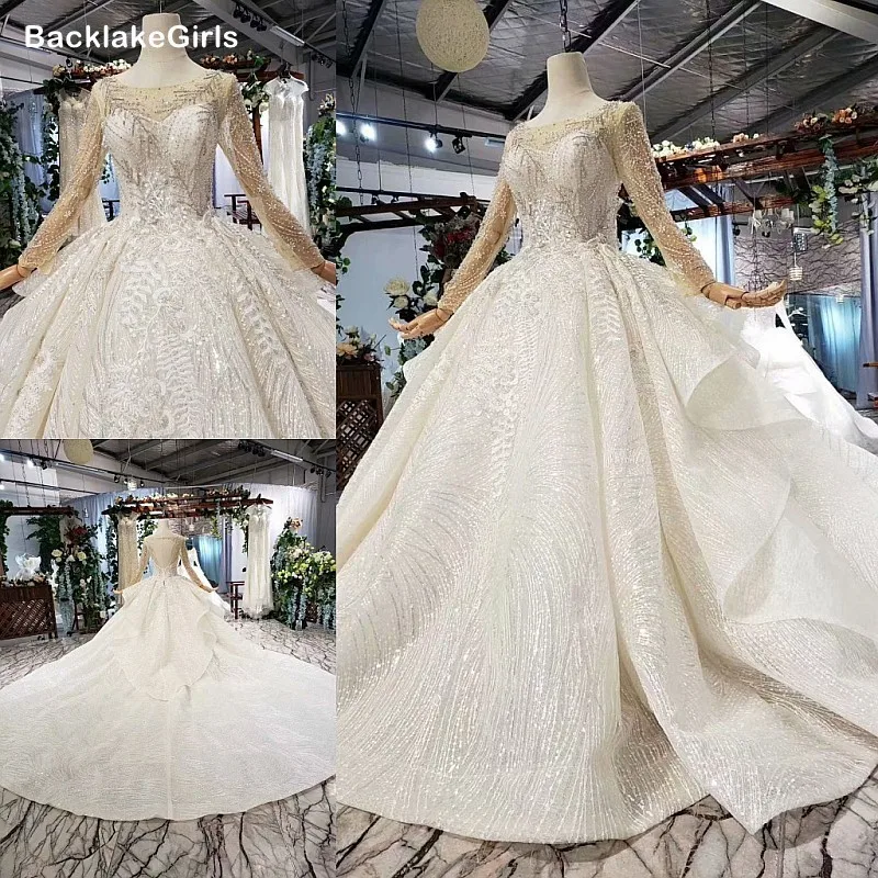 Блестящее мусульманское бальное платье с кристаллами свадебные платья