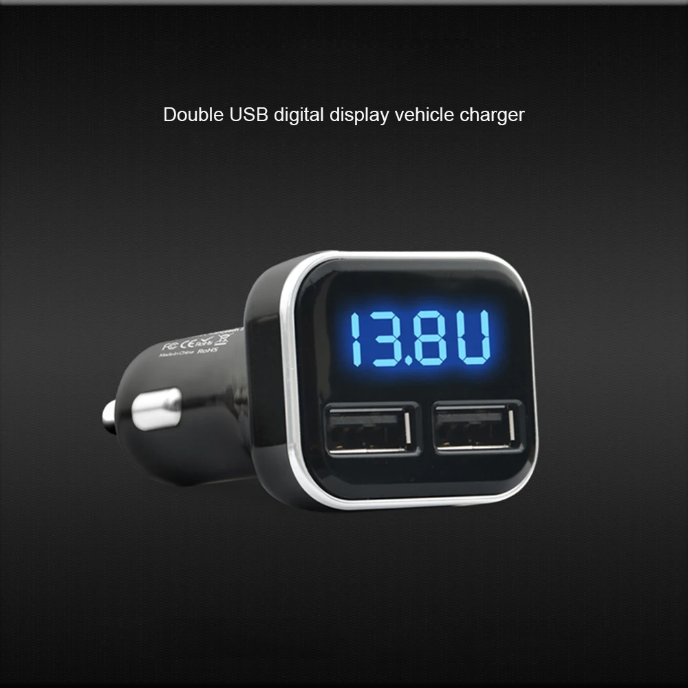 Двойной USB Порты и разъёмы цифровой светодиодный Напряжение ток Дисплей