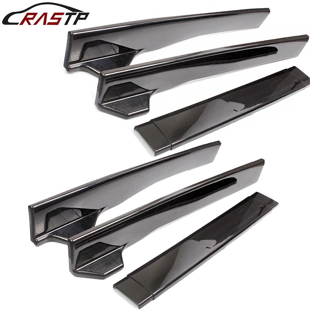 

RASTP 6PCS 2.2m Universal Side Skirt Extensions Car Side Skirts Winglet Splitters Lip For BMW For Benz Honda Audi LKT044