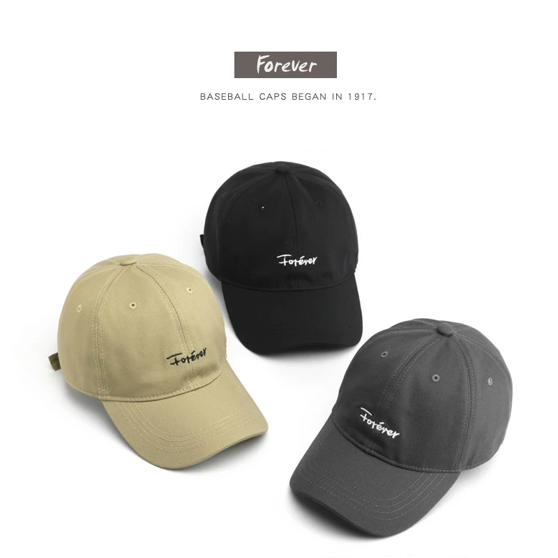 

SLECKTON Fashion Baseball Cap for Men's and Women's Peaked Caps FOREVE Embroidery Cotton Visors Hat Casual Snapback Hats Unisex