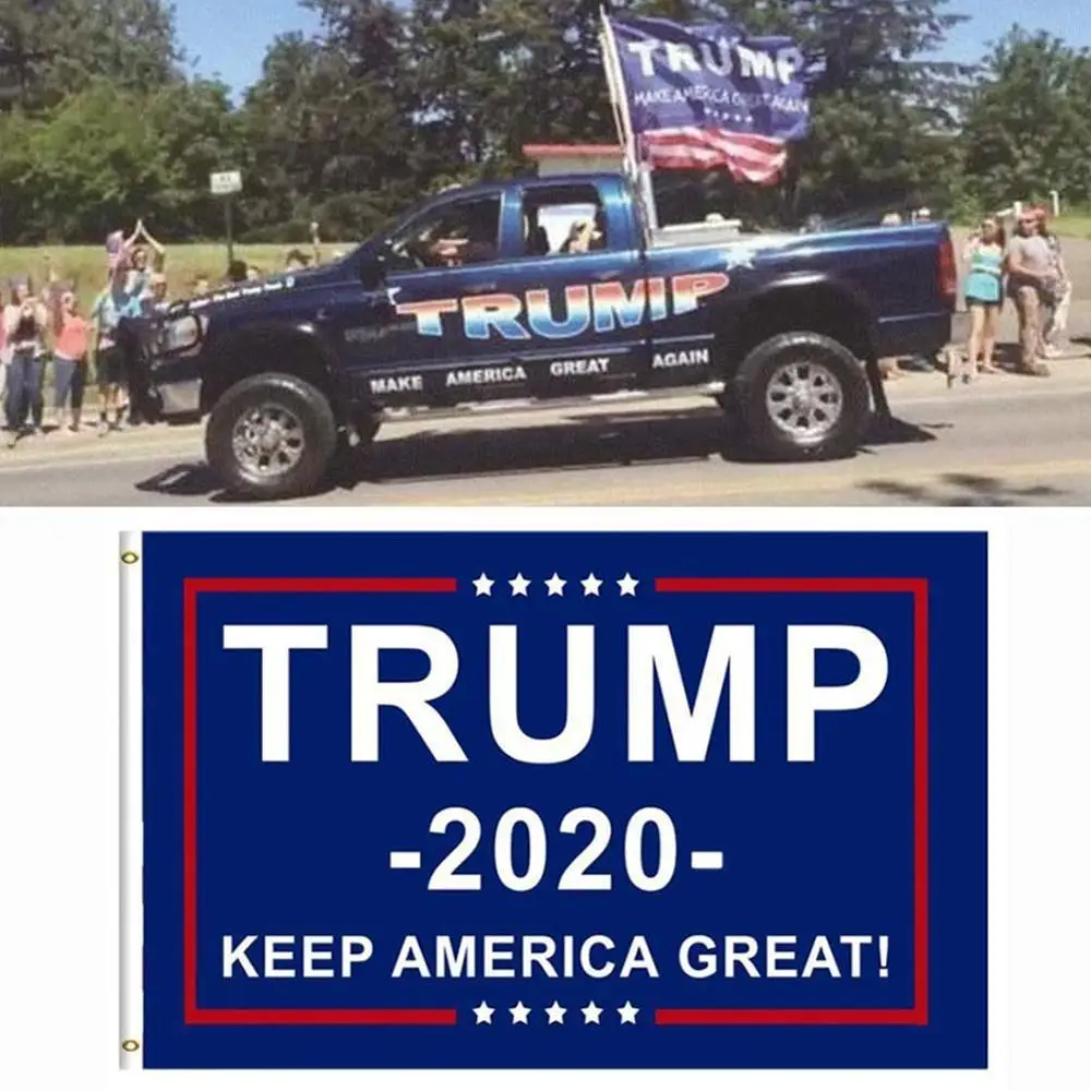 90*150 см Трамп 2020 флаг двухсторонний напечатанный Дональд Америка держит большой