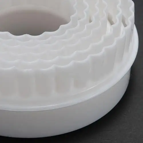 6 шт./компл. круглый пластиковый волнистый резак для печенья украшения торта