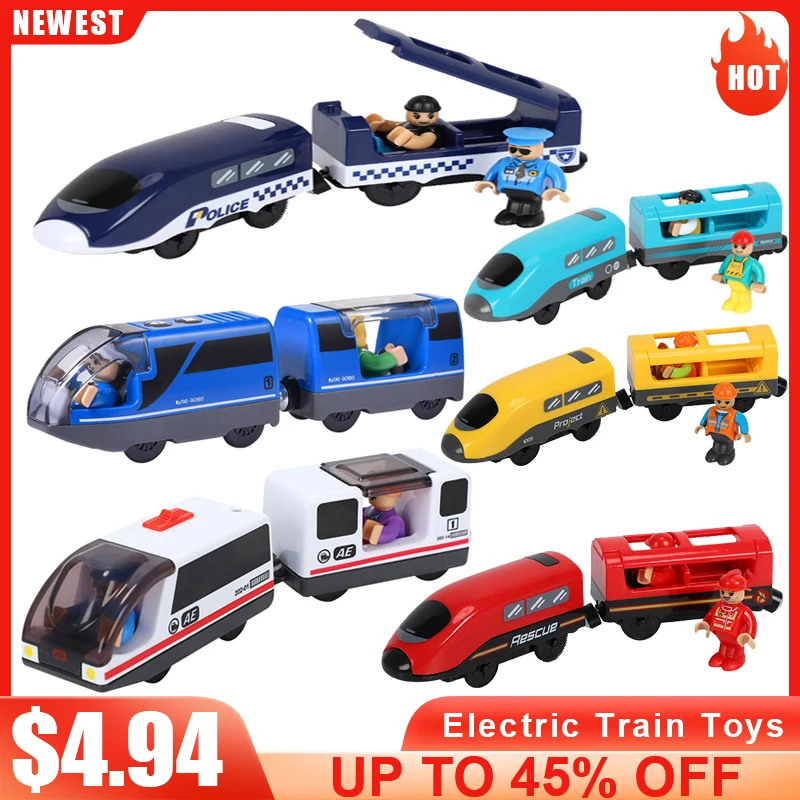 Детский игрушечный Электропоезд магнитная игрушка на рельсах железнодорожный