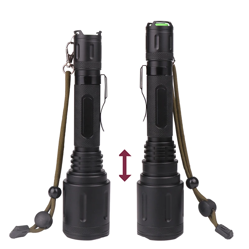 powerful LED flashlight torch 20000LM XHP50 Zoom Tactical defense flashlight Lantern Use 18650 Battery For Camping hunting light