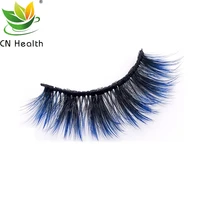 cn health 6d blue false eyelashes thick curly three dimensional multi layer imitation mink hair gradient color eyelashes