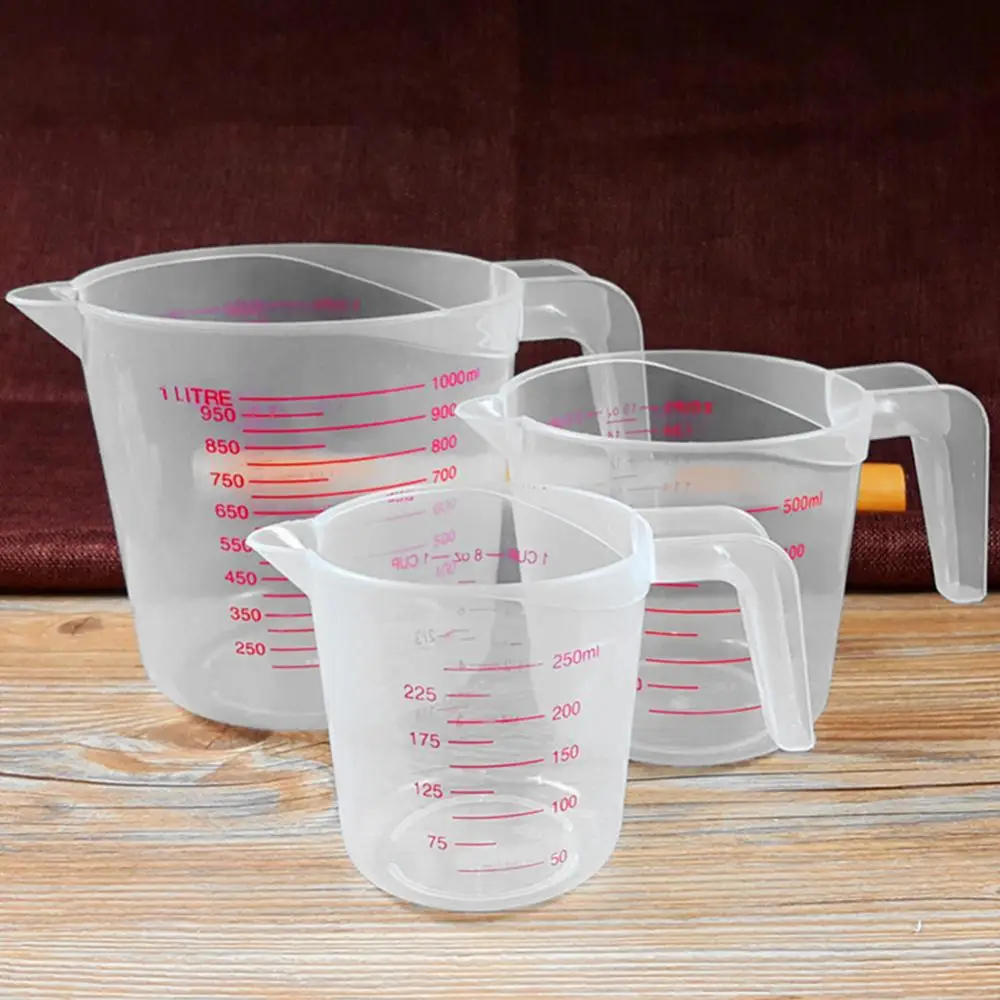 

70% Dropshipping!!250/500/1000ml Double Scale Transparent Measuring Cup Kitchen Weighing Tool