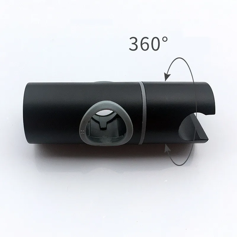 

Shower Head Holders Black ABS Replacement Bathroom Shower Rail Head Slider Holder Adjustable Bracket Rack Bar 22/24/25 mm