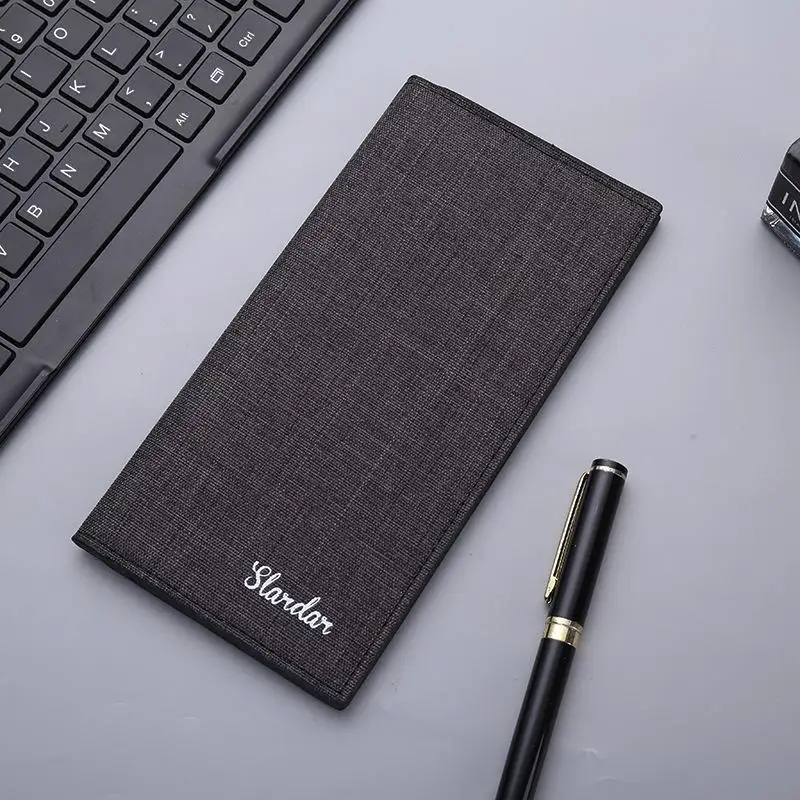 Black long Walet, мужской тонкий кошелек forever young, Длинный кошелек для мужчин, billeteras para hombre, новинка, короткий карманный мини вертикальный кошелек для мужчин - Цвет: Black long