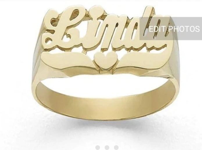 

2021 Ring Name Rings Personalized 18K Gold Personalized Carved Double Finger Name Ring Unisex Custom Rings Stainless Steel Ring