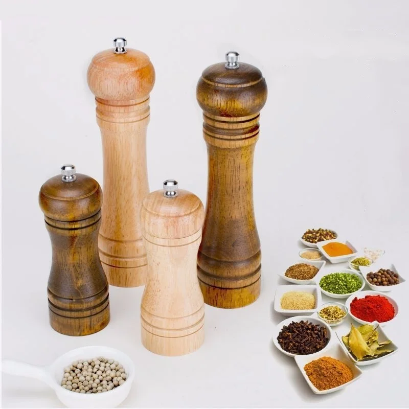 Мельница для перца и специй набор Классическая дубовая деревянная ручная