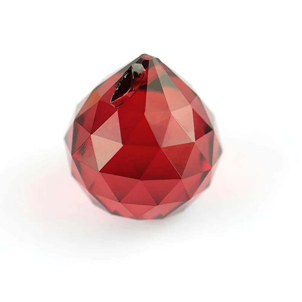 2 шт./лот 20 мм темно-красный хрустальный шар с гранями металлический крючок