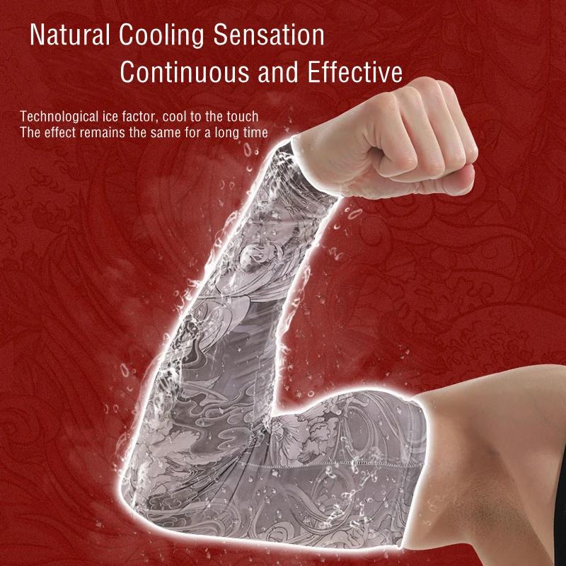 Солнцезащитные рукава с татуировкой ранцевики зимние шелковые дышащие