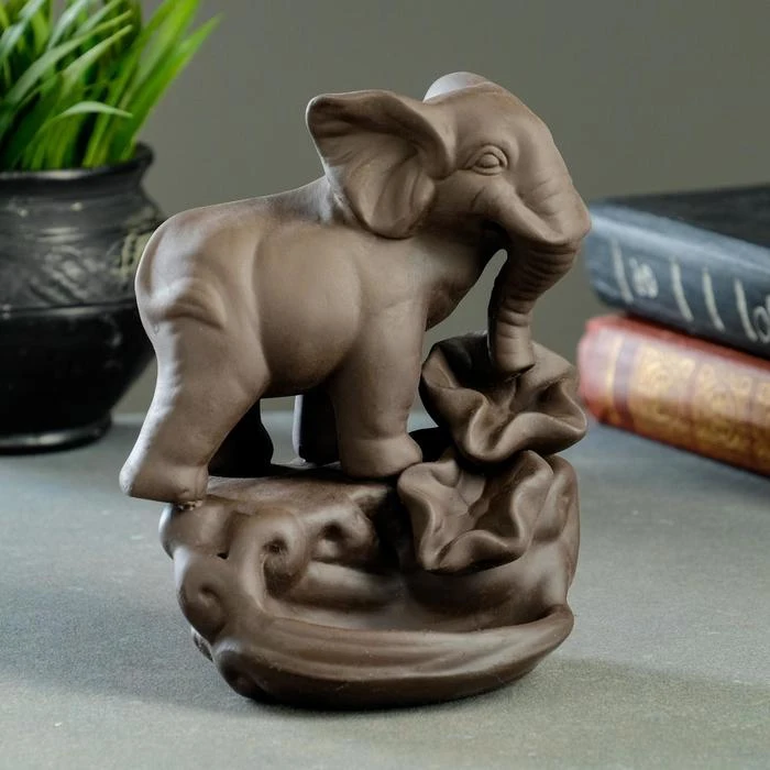 

Incense burner on a stand "Elephant at the watering hole" Home decor Decoration Garden