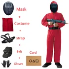 Комбинезон в Корейском стиле для косплея, костюм для вечевечерние НКИ в стиле Хэллоуин, зеркальная маска, для детей, мужчин, женщин, мальчиков и девочек, на Рождество