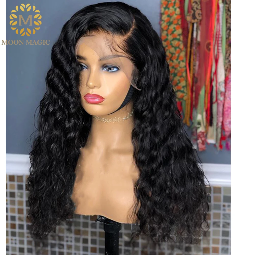 360 парик с фронтальным кружевом предварительно сорванный детскими волосами