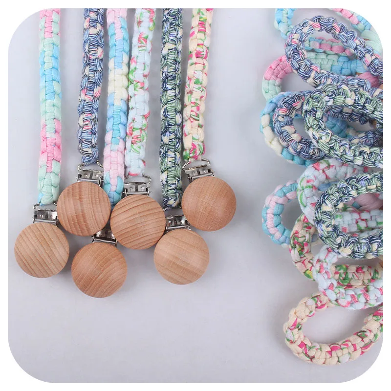 

Baby Wooden Teether Nursing Baby Cotton Teether Beech Wood Ring Teething Newborn Bracelet Play Gym Silicone Teether Baby Stuff